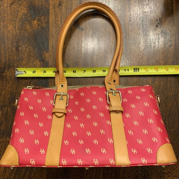 Dooney & Bourke - Vintage Pink Logo Double Handle Handbag - EUC - Picture 3 of 12